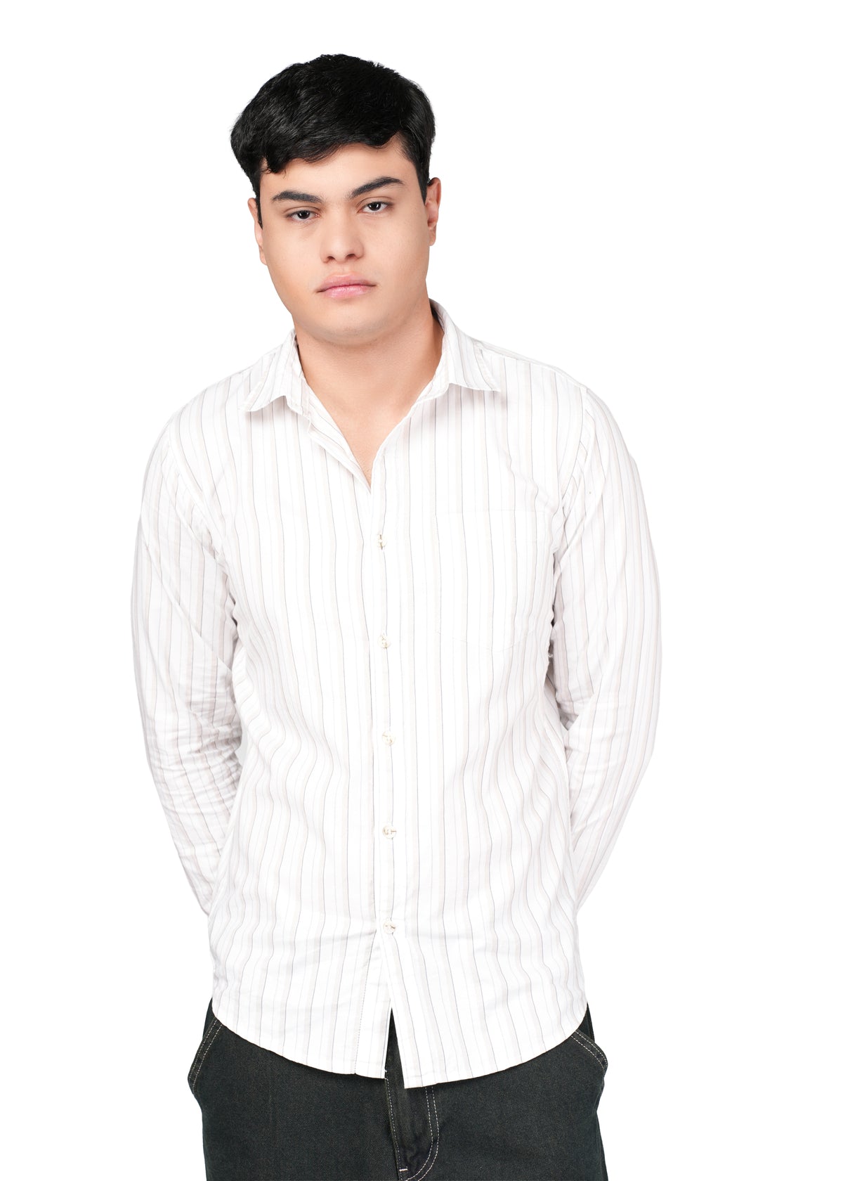 GREY N BROWN STRIPE