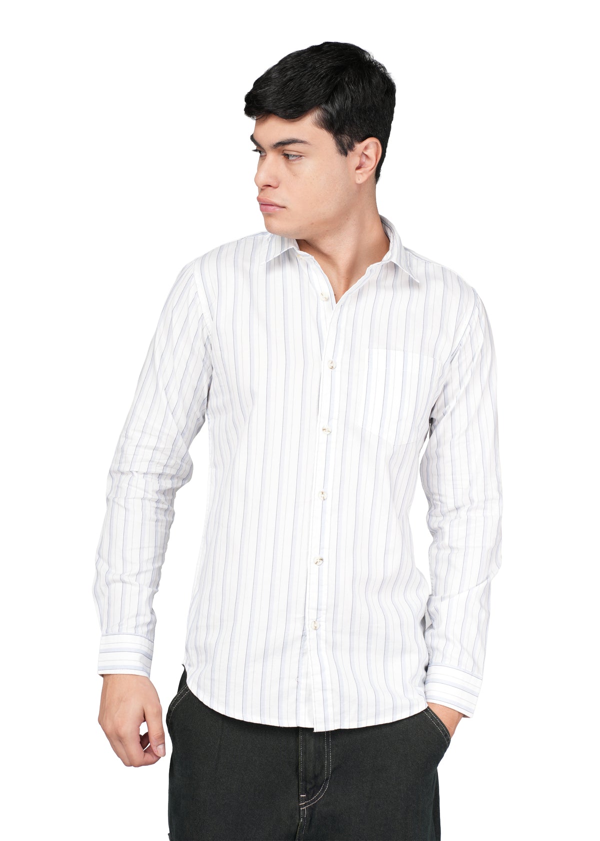 WHITE N BLUE STRIPE