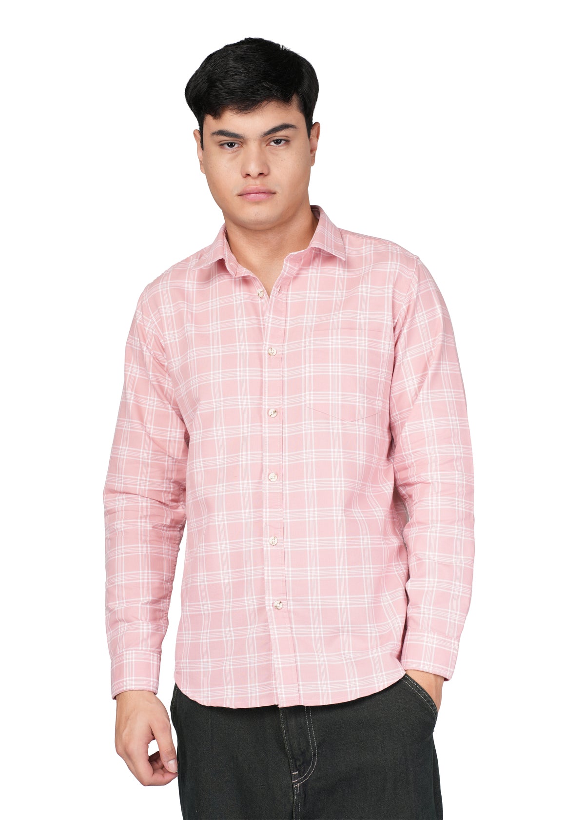CASUAL PEACH CHECK