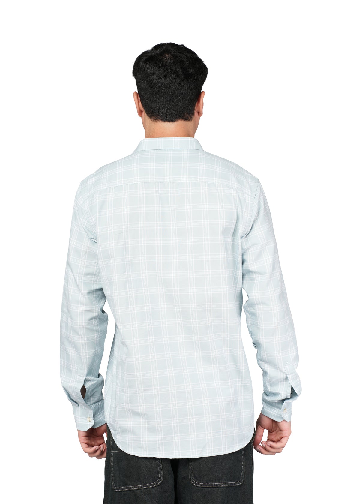 CASUAL CHECK PALE BLUE