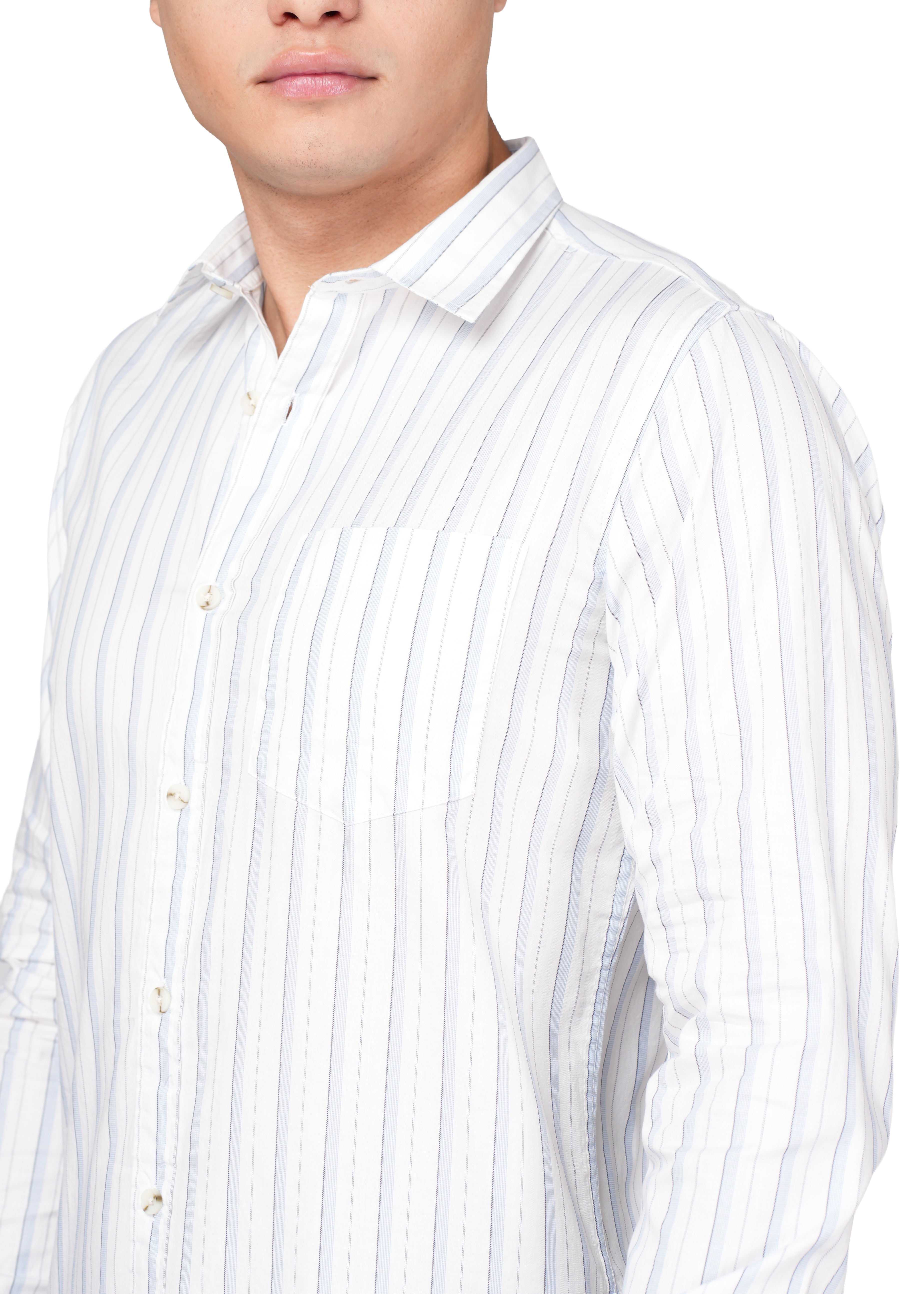 WHITE N BLUE STRIPE