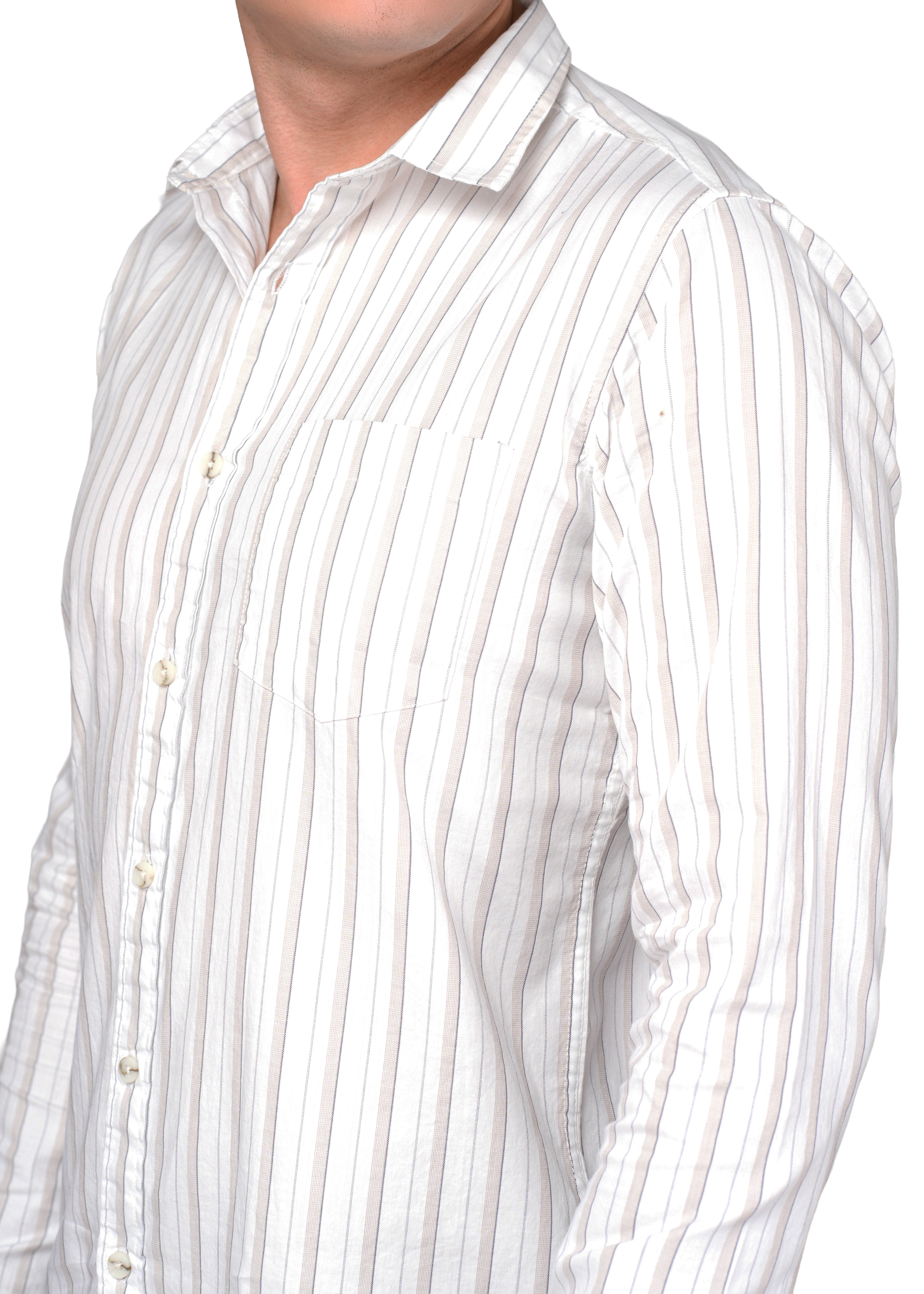 GREY N BROWN STRIPE