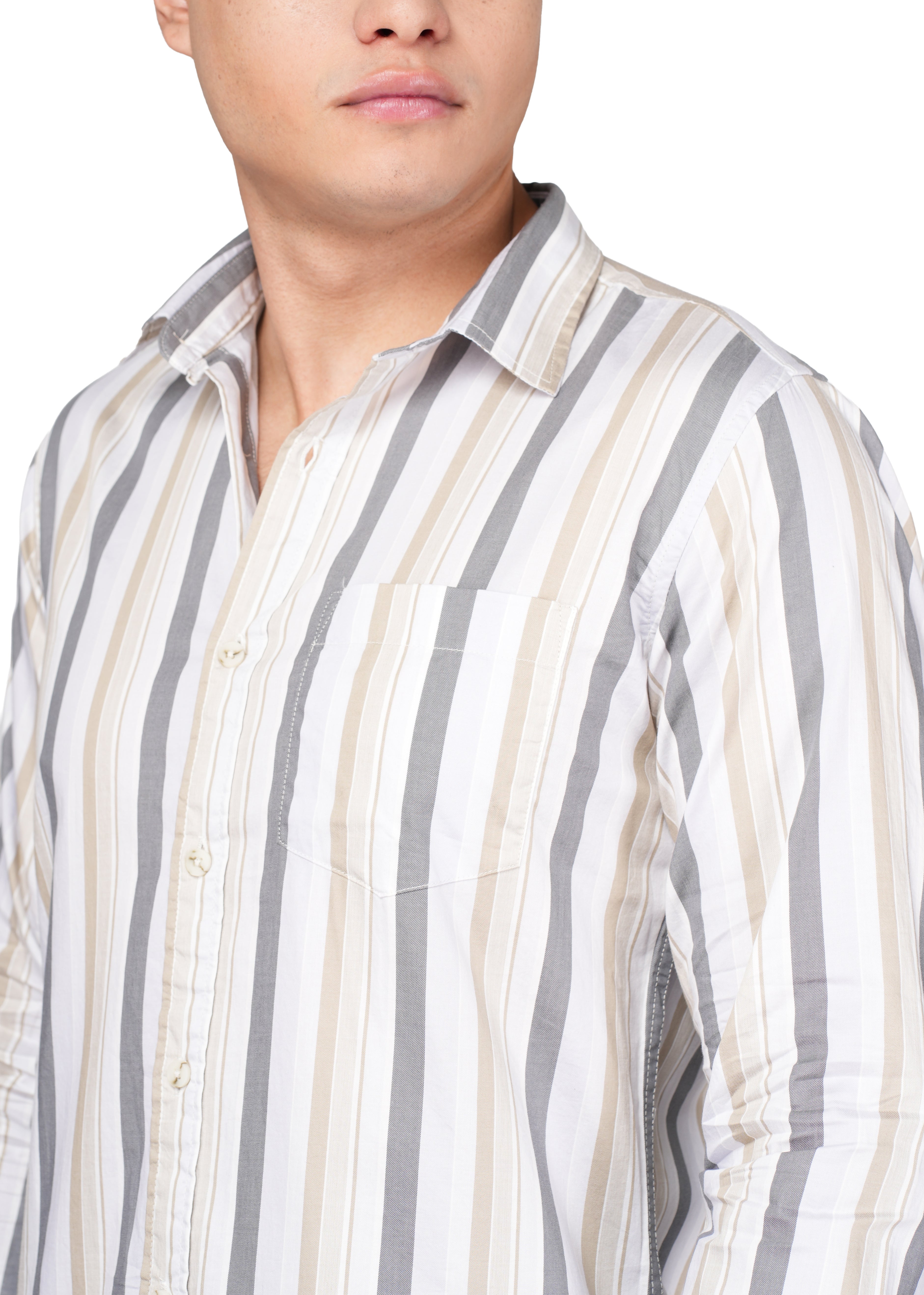 BEIGEN GREY STRIPE