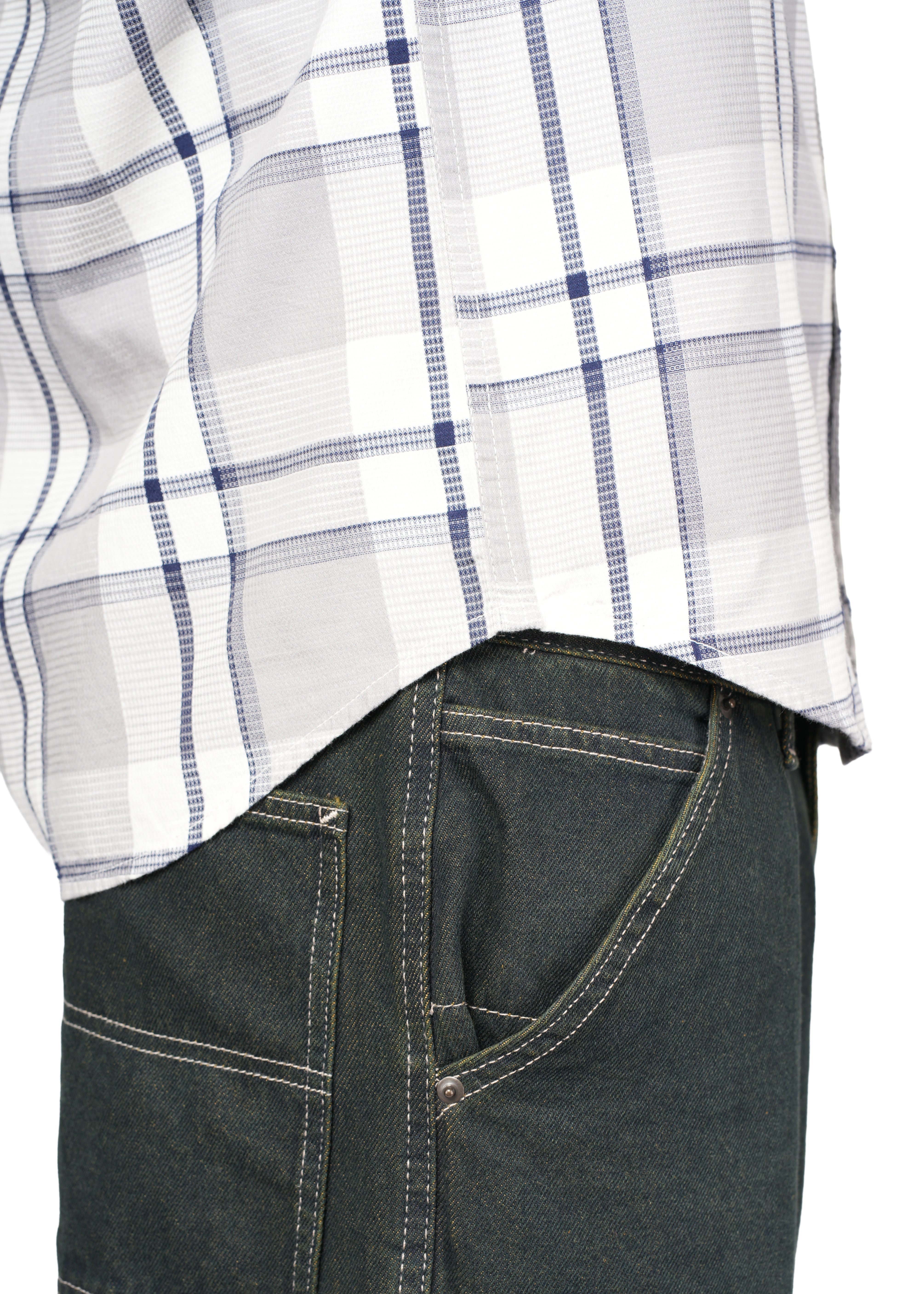CASUAL CHECK WHITE N GREY