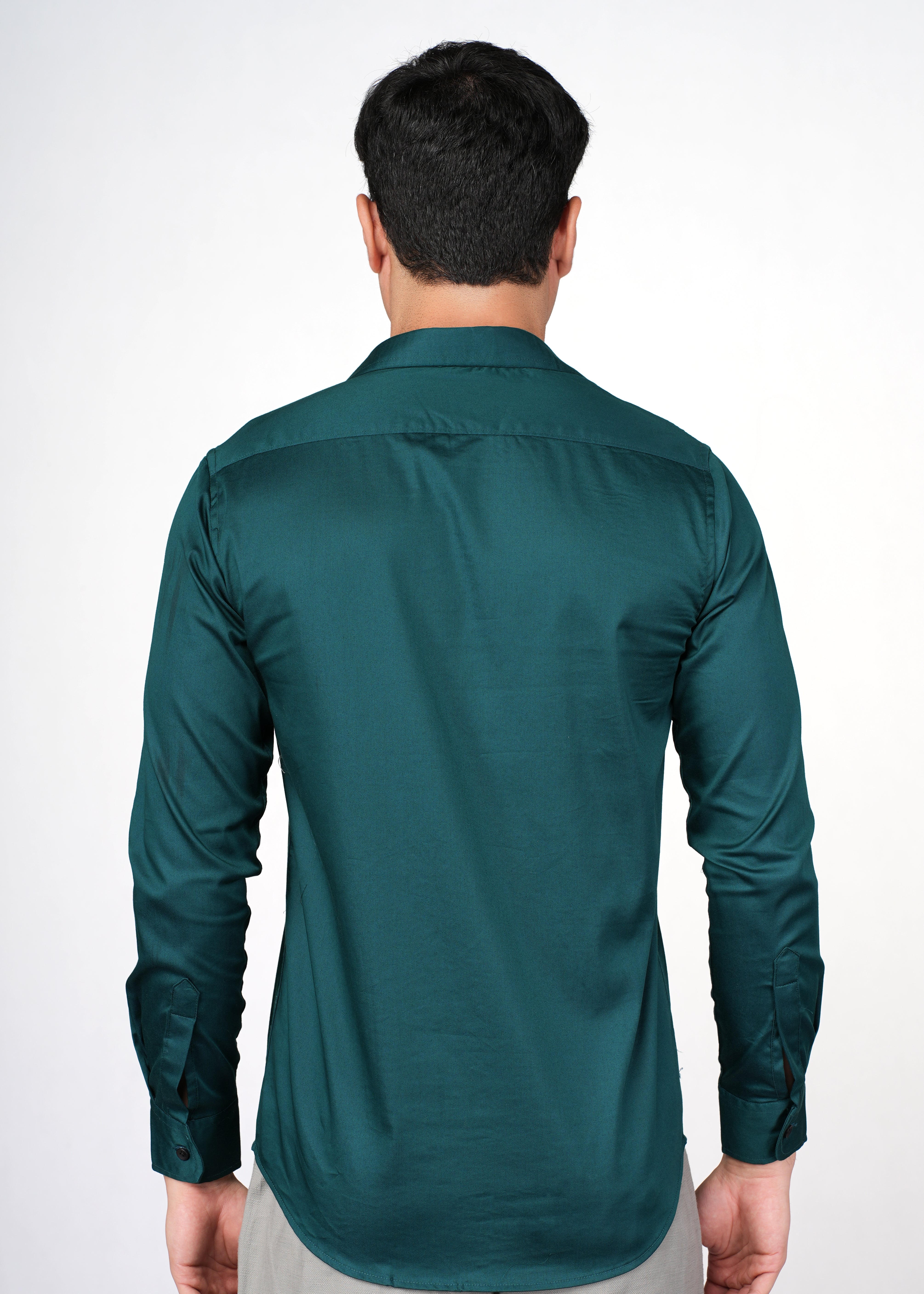 GREEN SATIN LYCRA