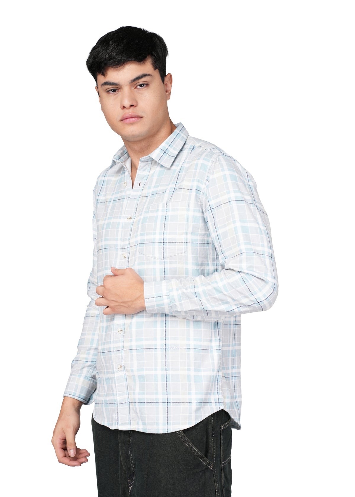 BLUE N WHITE CHECK