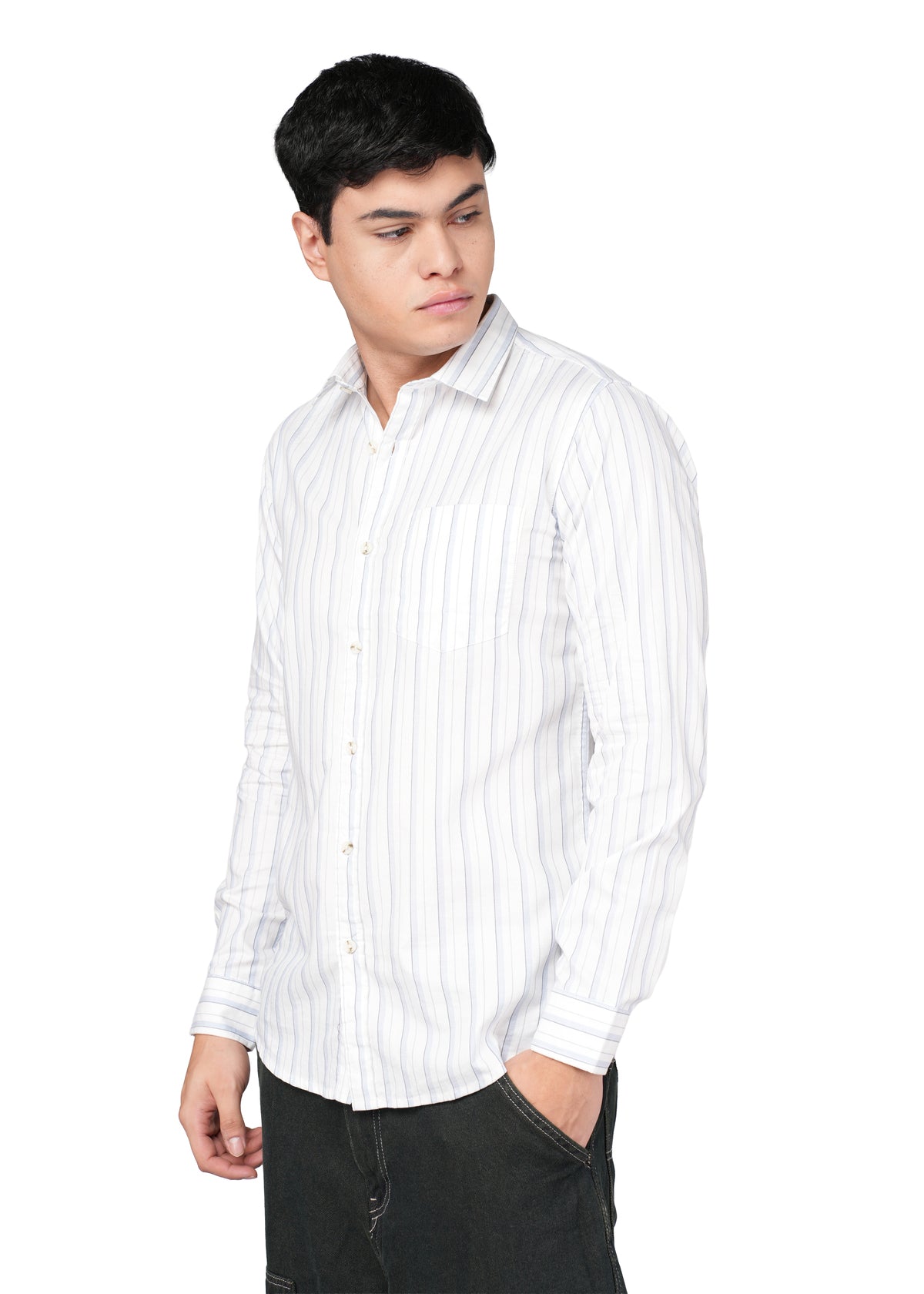 WHITE N BLUE STRIPE