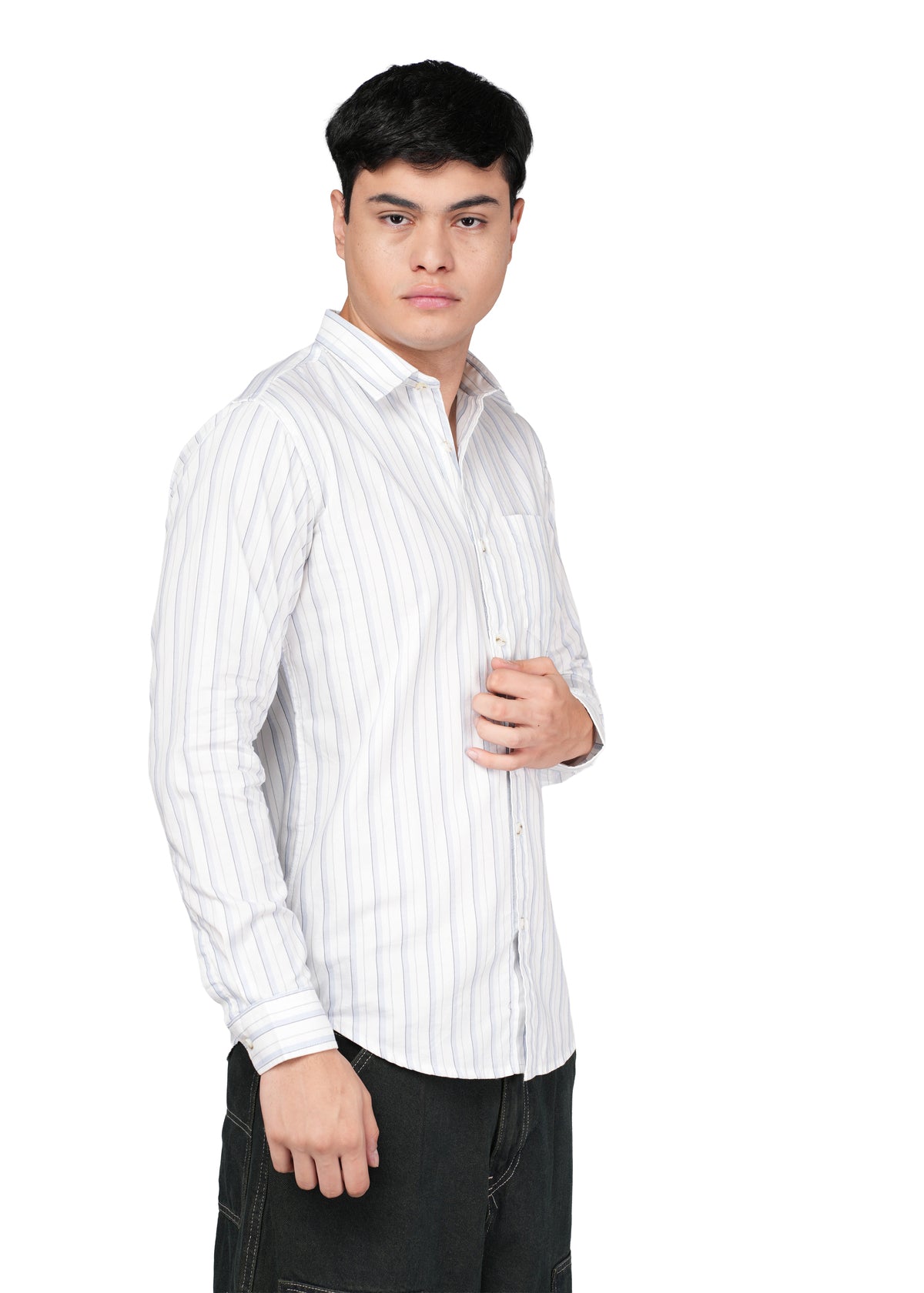 WHITE N BLUE STRIPE