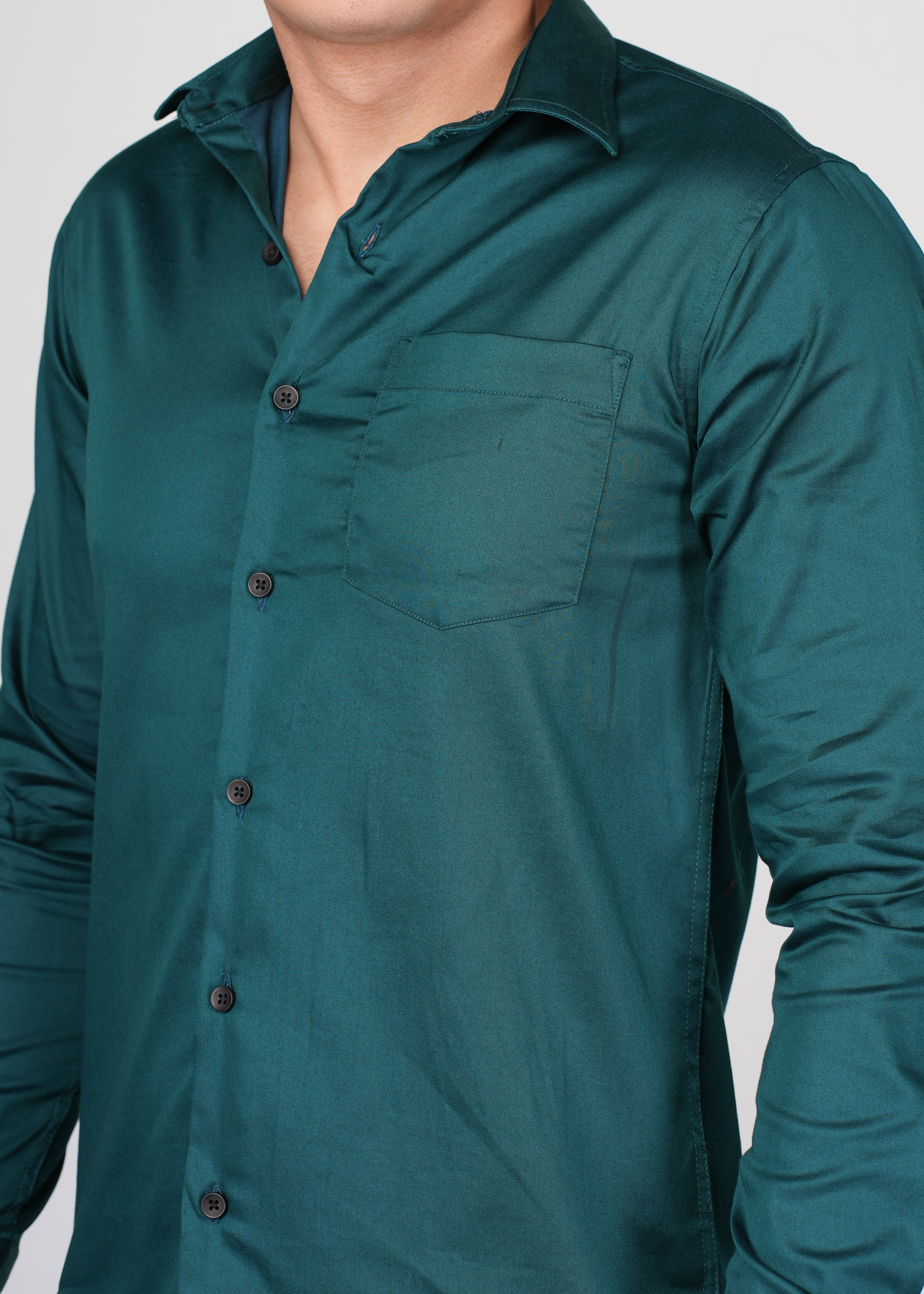 GREEN SATIN LYCRA
