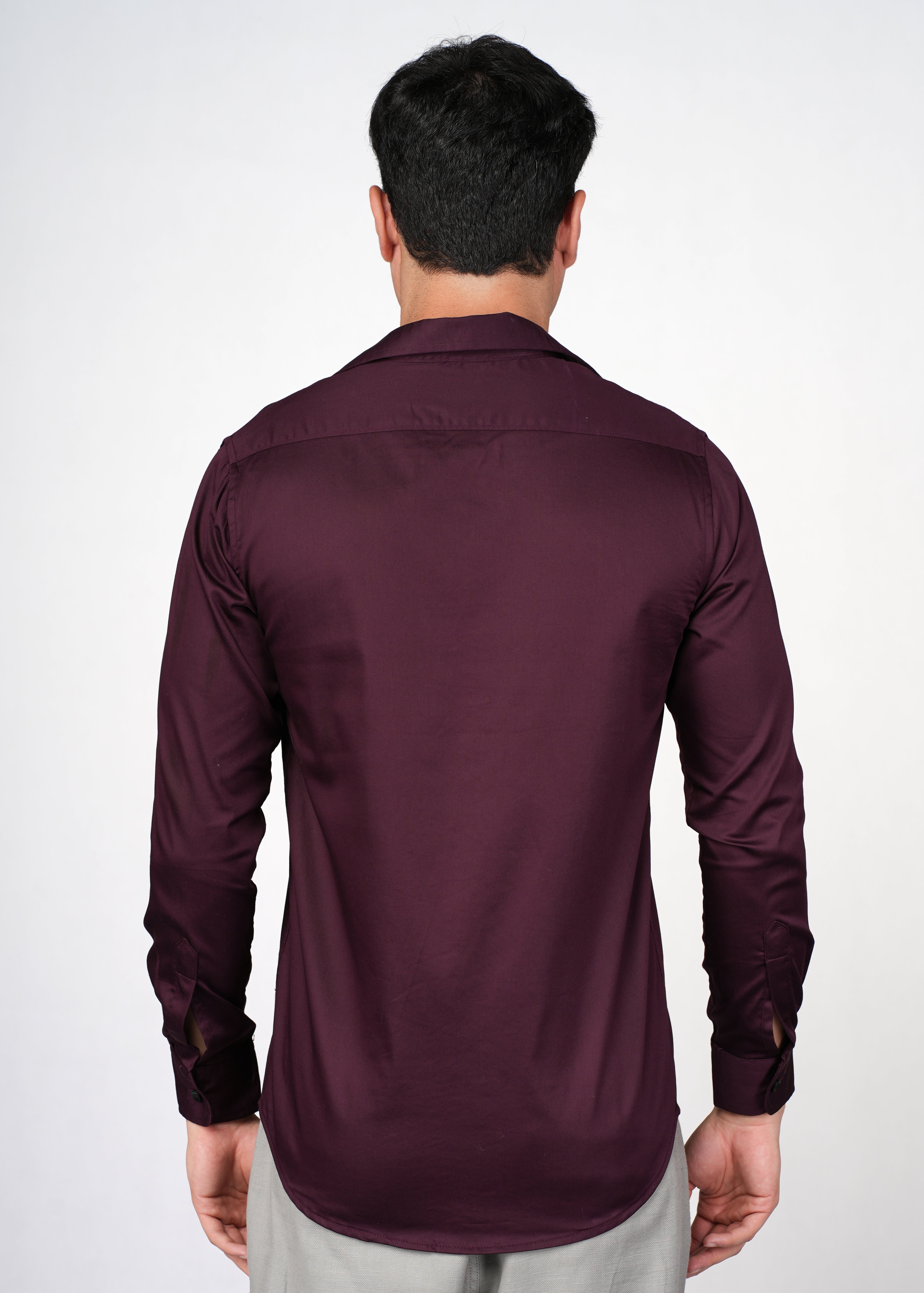 MAROON SATIN LYCRA