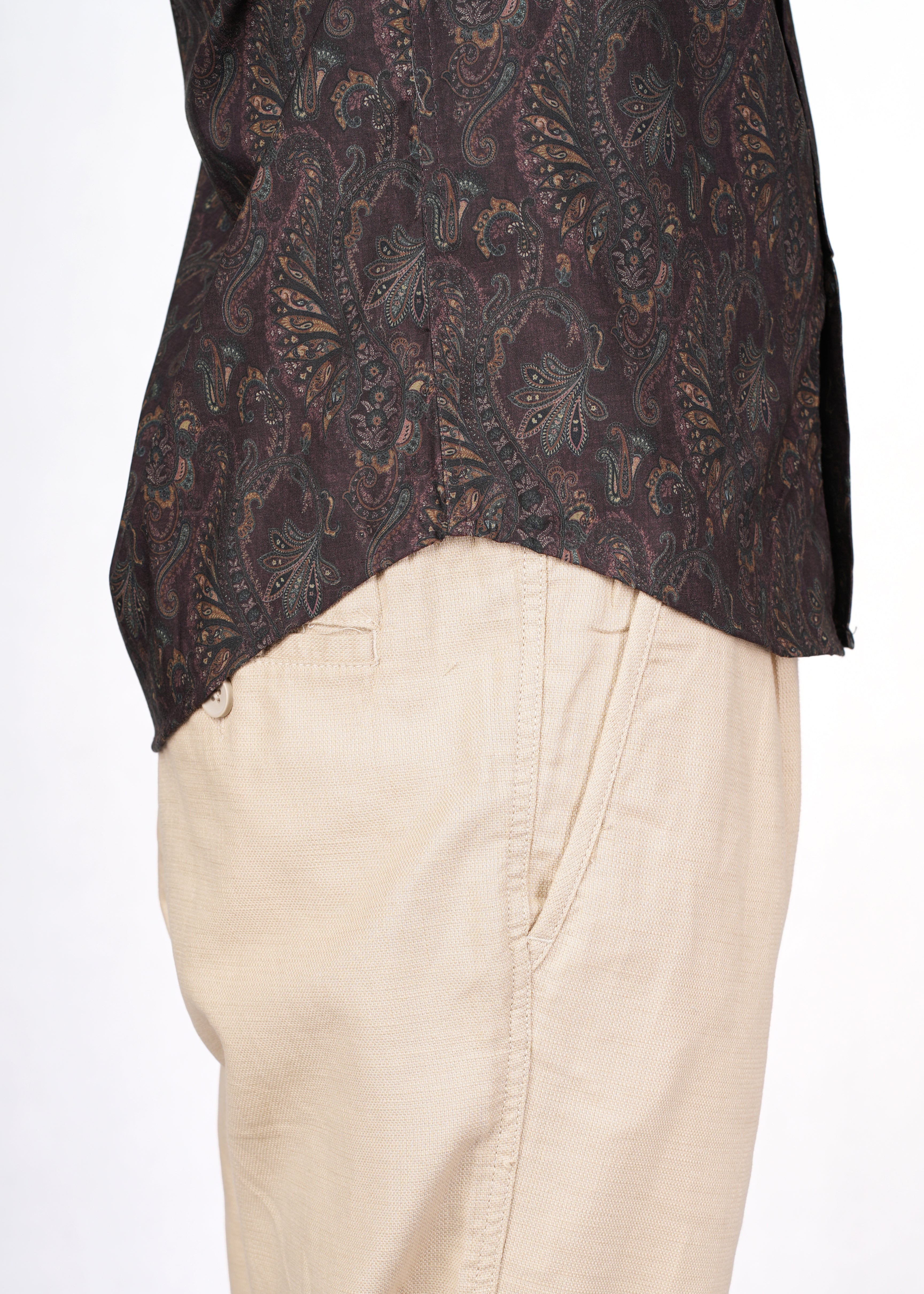 MAROON PAISLEY PRINT