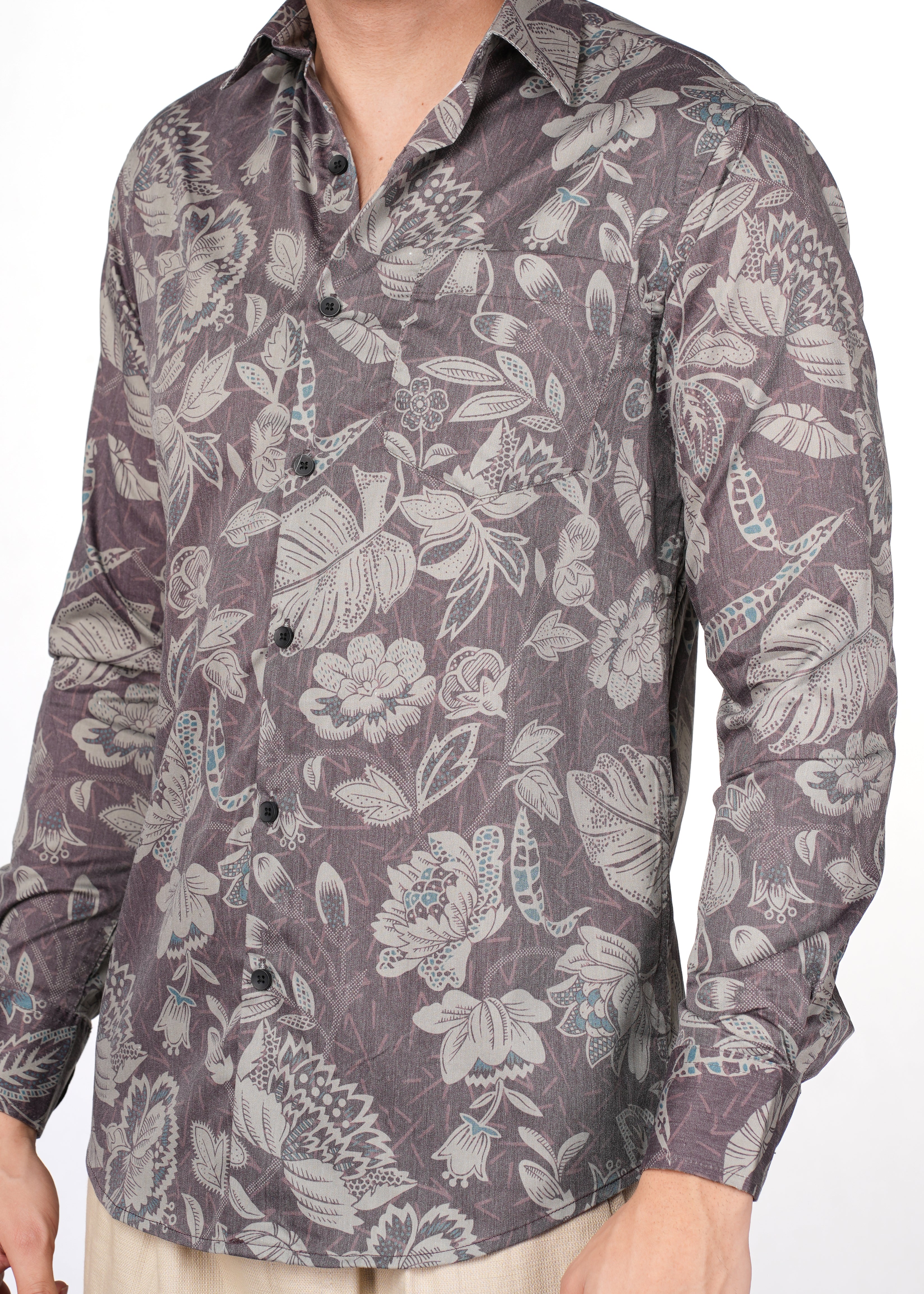BROWN FLORAL