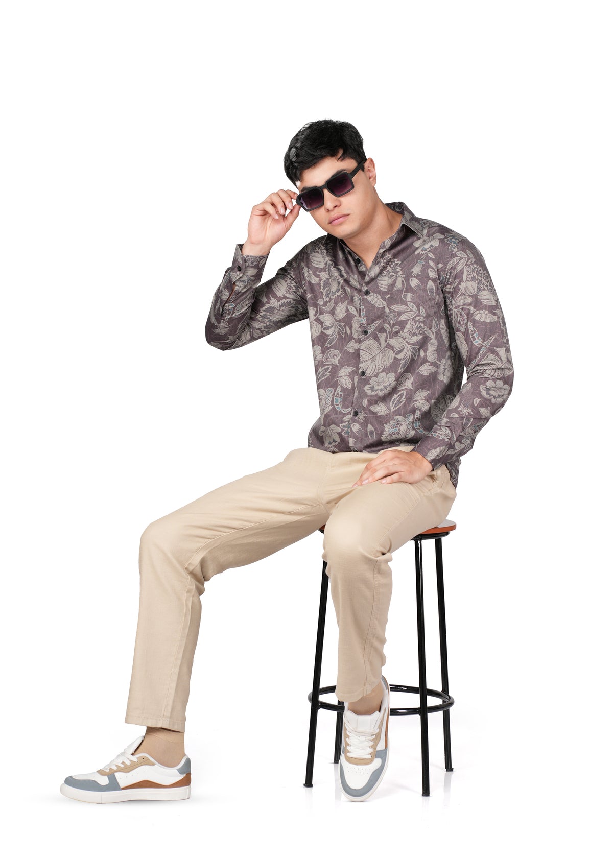 BROWN FLORAL
